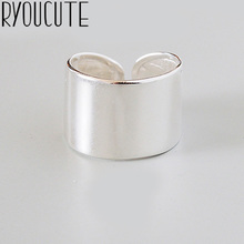 2019 Bijoux Fashion Real Silver Color Smooth Rings for Women Boho Adjustable Antique Rings Anillos 2024 - buy cheap