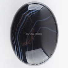 Joias de pedras preciosas pretas naturais, cabochon oval cab sem furos 30x40x8mm, 1 peça qu3144 2024 - compre barato
