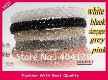 Freeshipping Wholesale Fashion crystal beads headband hairband color assorted 1.5cm 12pc/lot 2024 - buy cheap