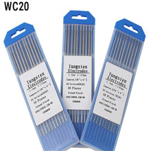 WC20 10 Piece Gray Color 3.2mm*150mm(1/8''x6'') Ceriated Tungsten Electrode Head Tungsten Needle/Rod For Welding Machine 2024 - buy cheap