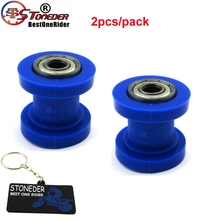 STONEDER 2x 8mm Blue Rubber Chain Roller For Chinese Lifan Zongshen YX SSR Piranha Stomp Pit Dirt Bike Motorcycle 50cc - 250cc 2024 - buy cheap