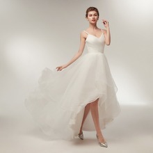 ruthshen Wedding Dress 2020 Hot Sell High Low Bridal Dresses V-neck Spaghetti Straps Tulle  Irregular Wedding Gowns 2024 - buy cheap