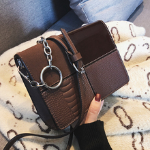 Модная квадратная сумка в европейском ретро стиле, новинка 2018, качественная женская дизайнерская сумка из искусственной кожи, комбинированная сумка-мессенджер через плечо bsgs 2024 - купить недорого