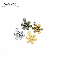 YuenZ 25pcs 5colour Charms snowflake 18*13mm Antique Silver Plated Pendants Making DIY Handmade Tibetan Silver Jewelry L506 2024 - buy cheap