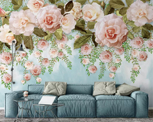 Beibehand-papel de parede 3d, pintura a óleo, floral, europeu, fundo 3d, parede, foto decorativa, mural, papel de parede 2024 - compre barato