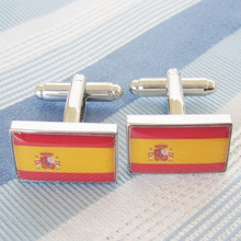 Spain Flag Cufflink 1 Pair Retail Free Shipping Promotion 2024 - buy cheap