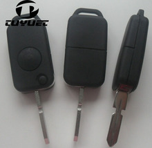 Раскладной складной корпус дистанционного ключа 1 кнопка для Mercedes-Benz 4 Track HU39 Blade сменный Футляр для ключей 2024 - купить недорого