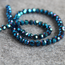 T8240 Charming 6mm Faceted Peacock blue AB+ colorful glass Crystal beads!Fit For Making Bracelet&Necklace DIY Jewelry wholesale 2024 - buy cheap