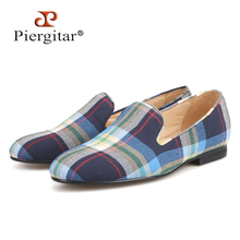 Piergitar 2018 new arrival Couple models handmade women canvas shoes fashion party and wedding women's loafers female flats 2024 - buy cheap