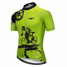 Мужская Джерси для велоспорта, Джерси с коротким рукавом и горным горлом, зеленый, 2019 2024 - купить недорого