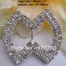 (CM75 10mm)50pcs rhinestone buckle in silver plated for wedding invirtation card 2024 - buy cheap
