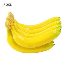 Ramo de banana artificial, banana falsa, ajuda cognitiva, ensino de frutas, material de plástico eva 2024 - compre barato