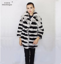 Linhaoshengyue 2017 pele real rex pele de coelho casaco feminino moda quente inverno freeshipping 2024 - compre barato