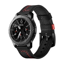 Pulseira de couro genuíno para samsung galaxy relógio 46mm s3 frontier huawei relógio 3 pro gt 2 amazfit huawei relógio 2 clássico gtr 47mm 2024 - compre barato