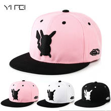 YIFEI 2017 Pokemon Go Parent-child Baseball Cap Adult Cartoon Lovely Pikachu Snapback Hip Hop Embroidery Hat For Man Woman 2024 - купить недорого