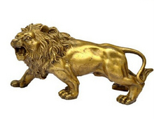 Collectable home decorations FENG SHUI brass lion sculpture /statue free SHIPPING 2024 - buy cheap