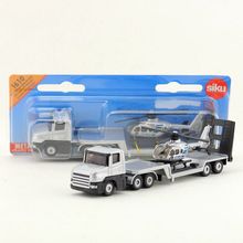 SIKU 1610/DieCast Metal Model/Platform Truck and Helicopter Plane/Educational Toy Car/For children's gift/Collection/Small 2024 - buy cheap