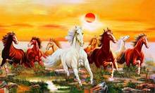 Гобеленовые ковры с лошадьми большого размера, картина маслом в стиле «сделай сам», тканевая картина, многофункциональные моющиеся декоративные художественные картины 2024 - купить недорого