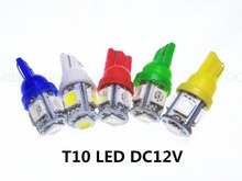 5PCS T10 LED Instrument bulb LED-T10 meter light bulb red blue green yellow white 5050-5SMD DC12V 2024 - buy cheap