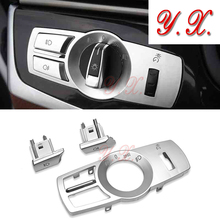 Car Headlight Switch Buttons For BMW F25 X3 X4 F26 5/7 series F10  interior moulding Decorative Frame Covers Trim Accessories 2024 - buy cheap