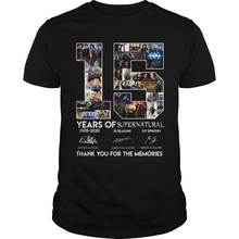 GILDAN 2019 brand men shirt 15 Years of Supernatural thank you for the memories shirt 2024 - buy cheap
