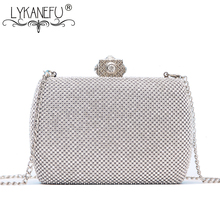 LYKANEFU Luxury 2019 Women Evening Bags Day Clutches Box Chain Tote Shoulder Bags For Party Bride Wedding Purse Box Clutch Bag 2024 - buy cheap