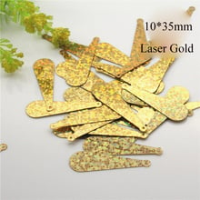 400pcs/lot 10*35mm Long Bat Sequins PVC Flat With Side Hole Oval Drops Belly Dance Costume Evening Dress Accessories Laser Gold 2024 - buy cheap