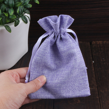 10*15 1000pcs Jute Drawstring Sacks gift bags with jewelry/Accessories/Cosmetic/wedding/christmas Linen pouch Packaging Bag 2024 - buy cheap