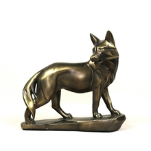 Estatua de lobo guardián, escultura de Animal carnívoro de poliresina Retro, tótem de Lobo, decoración de Mascota, regalo y accesorios de adorno artesanal 2024 - compra barato