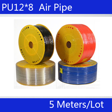 Quick-Release Hose PU Pipe 12*8mm for air & water 5M/lot Pneumatic parts pneumatic hose  luchtslang air hose ID 8mm OD 12mm 2024 - buy cheap