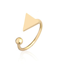 Женское кольцо smjel, регулируемое треугольное кольцо с шаром, простой стиль панк, с геометрическим узором 2024 - купить недорого