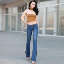 Винтажные джинсовые расклешенные брюки, женские джинсы с заниженной талией, джинсовые брюки с колокольчиком, женские джинсы 2024 - купить недорого