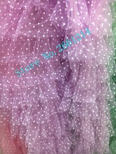French Net Lace Fabric  Latest african guipure lace fabric with  spots design  mesh tulle fabric 2024 - buy cheap
