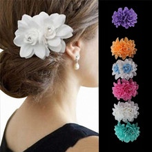 Beauty Women's Bridal Wedding Orchid Flower Hair Clip Hairpins Barrette Women Accessories 2024 - buy cheap