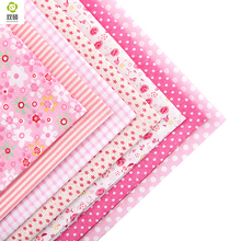 Tela de algodón de retales con diseño Floral rosa, paquete de cuartos anchos, retales de costura para bolsos, ropa, 7 unids/lote, 50x50cm, A1-7-1 2024 - compra barato