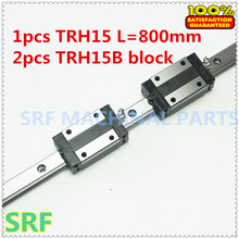 1pcs 15mm width TRH15 L=800mm Linear Guide Rail with 2pcs TRH15B linear Rail block for CNC parts 2024 - buy cheap