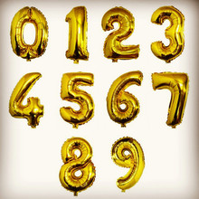 32/40 gigante ouro prata número de hélio balão folha balões ar feliz aniversário decorações festa adulto crianças evento suprimentos 2024 - compre barato