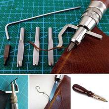 5 in 1 DIY Leather craft Stitching Groover Crease Leather Tool Set leather working tools 2024 - buy cheap