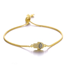 Juya Hamsa Bracelets Gold  Rose Gold Adjustable Chains Fatima Bracelets For Women Men Handmade Greek Evil Eye Bracelets 2024 - buy cheap
