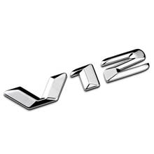 3D Silver Chrome Zinc alloy V12 Emblem Sticker Car Styling Decal Fender Trunk Badge For Mercedes Benz CL600 W140 C140 S600 600SE 2024 - buy cheap