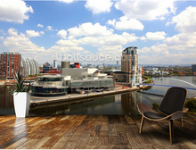 Papel de pared moderno personalizado, vista panorámica del Manchester, foto 3D, paisaje para sala de estar, dormitorio, cocina, papel tapiz de vinilo 2024 - compra barato