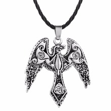 Nostalgia Viking Raven Amulet Odin Symbol Scandinavian Pagan Talisman Wiccan Necklace 2024 - buy cheap