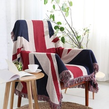 Manta de algodón Jacquard con bandera, cobertor grueso para sofá, cubierta de Piano, colcha lateral AB de 3 tamaños 2024 - compra barato