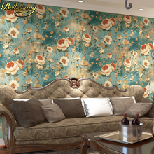 Beibehang-papel tapiz de flores para paredes, sala de estar, papeles tapiz 3d, decoración del hogar, pared del dormitorio, Fondo de TV de papel 2024 - compra barato