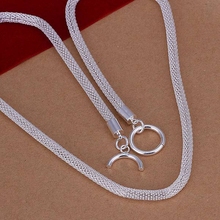 Necklace Silver Plated Necklace Silver Fashion Jewelry Necklace 20 Inches Web Jewelry Wholesale Free Shipping aasa LN087 2024 - buy cheap