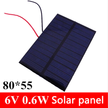 Panel Solar de epoxi de 6V, Mini sistema solar de bricolaje para baterías, cargadores de teléfonos móviles portátiles de 0,6 W, nuevo 2024 - compra barato