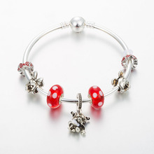 ANNAPAER Silver Color Red Glass Beads Charm Bracelet Women Jewelry DIY  Original Bracelet for Girls Gift B19023 2024 - buy cheap