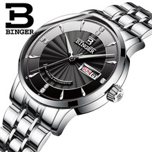 Binger relógio masculino de marca de luxo ultrafino 9mm, relógio automático mecânico para homens de negócios 2024 - compre barato
