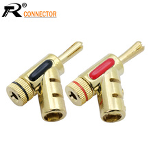 2pairs/4pcs Screw Locks HIFI Banana Connector Y Type Banana Pllug for Audio Video Amplifier Speaker Wire Conector 2024 - buy cheap