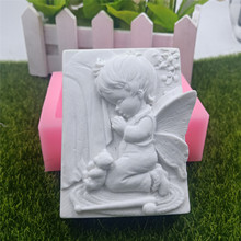 Формочки для мыла Angel Boy, восковая смола, для рукоделия, штукатурка, 3D силиконовая форма для изготовления натурального мыла 2024 - купить недорого